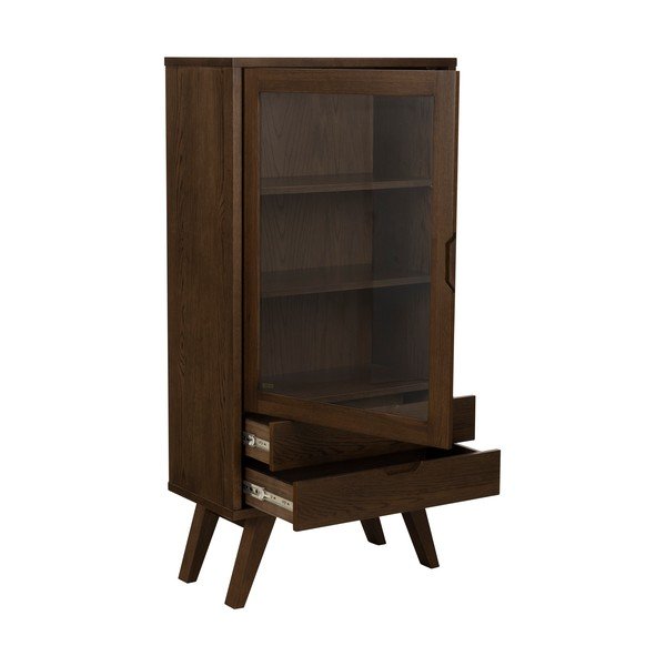 Vetrina marrone effetto rovere 72x145x36 cm A-Line - Actona-image-2