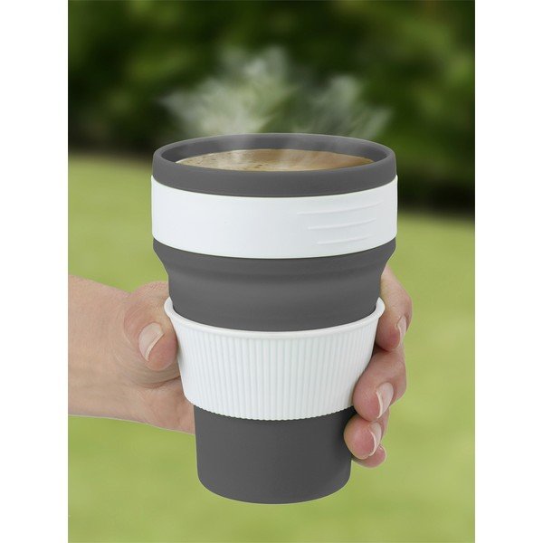 Tazza da viaggio bianco-grigio 0,35 l - Maximex-image-4