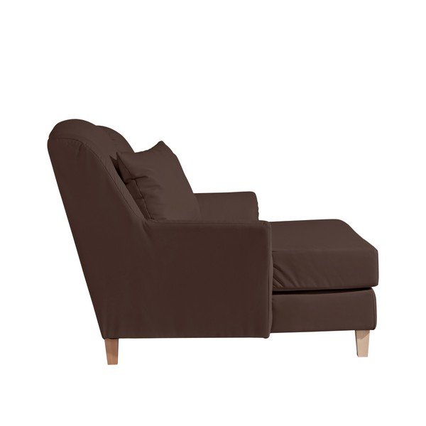 Poltrona lounge in similpelle Judith marrone scuro - Max Winzer-image-2