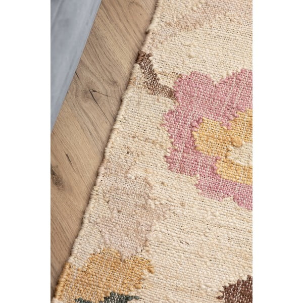 Tappeto color crema in iuta tessuto a mano 200x300 cm Roya Violette – Elle Decoration-image-4