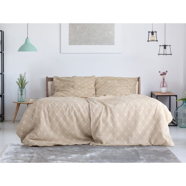 Biancheria in cotone beige per letto singolo 140x200 cm Exclusive - B.E.S.