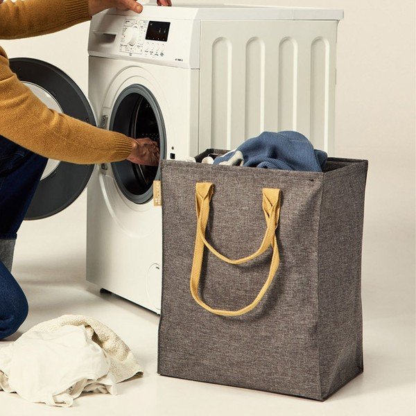 Cesta per il bucato grigia in tessuto 53 l Laundry Hub Tweed – Rolser-image-2