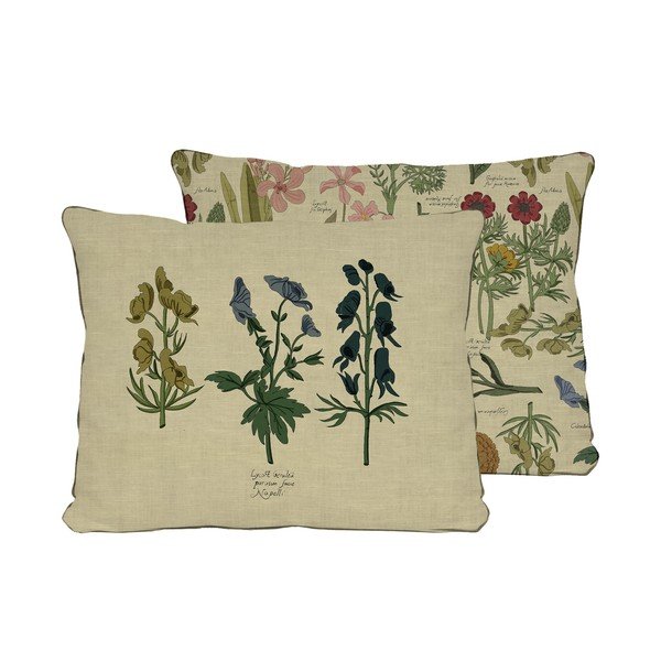 Cuscino beige con motivo floreale Pianta, 50 x 35 cm - Surdic-image-1