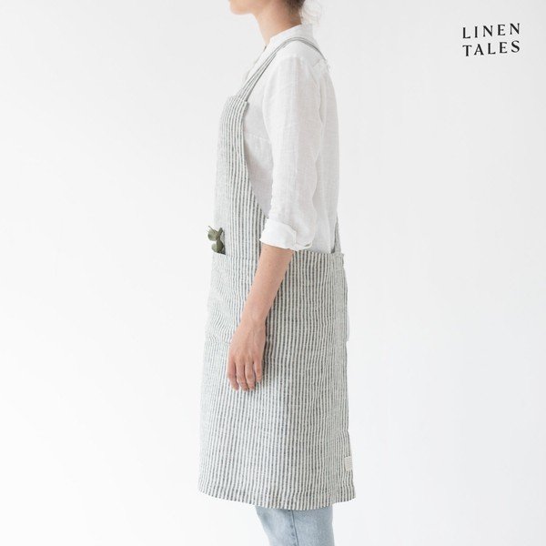 Grembiule in lino Thin Black Stripes - Linen Tales-image-1