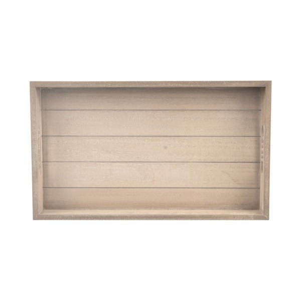 Vassoio da portata marrone in legno pressato , 34 x 20 cm - Orion-image-1