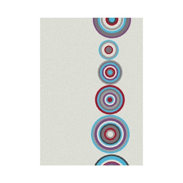 Tappeto bianco Boras Circles, 57 x 110 cm - Universal
