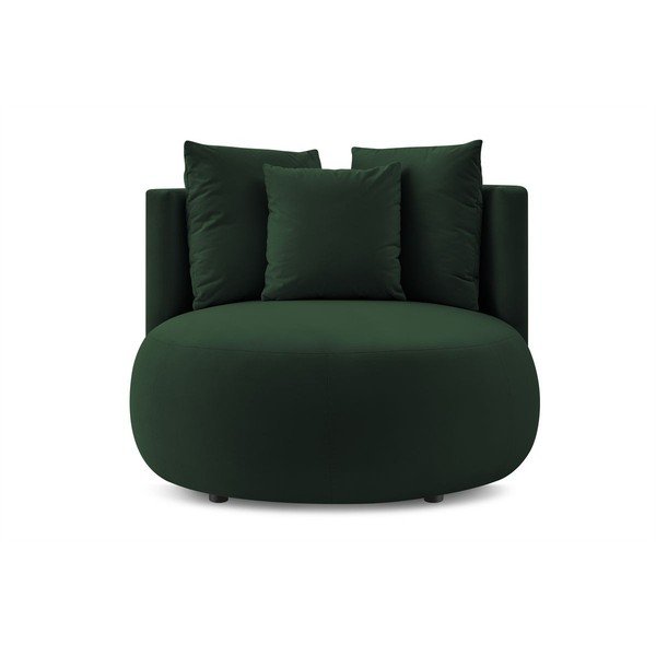 Poltrona verde scuro con rivestimento in velluto Cesar – Bobochic Paris-image-3