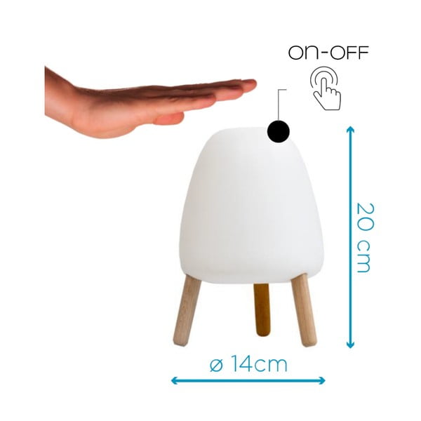 Lampada da tavolo bianca, altezza 20 cm Jelly - Tomasucci-image-2