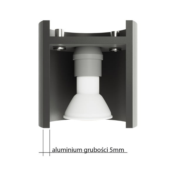 Lampada da soffitto bianca con paralume in metallo Vulco - Sollux-image-3