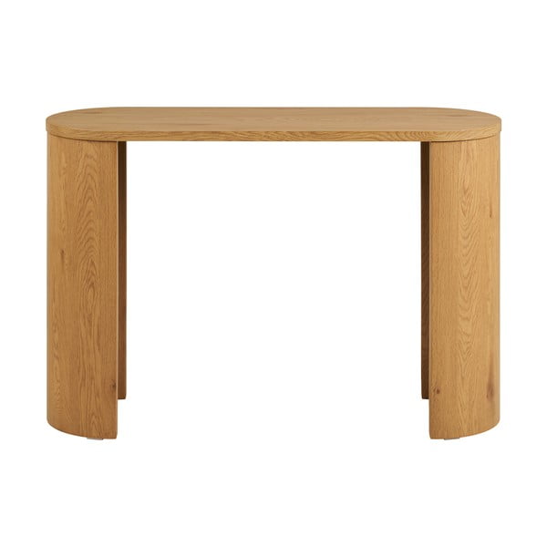 Tavolo consolle di colore naturale con effetto rovere 38x114 cm Bibione – House Nordic-image-2