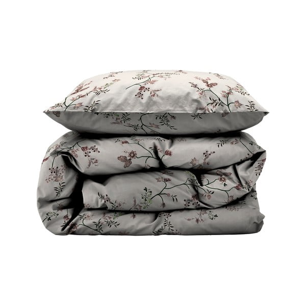 Set copripiumino e federa beige in raso di cotone per letto singolo 140x200 cm Grace – Södahl-image-3