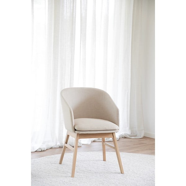 Set di sedie da pranzo beige in imbottito 2 pz Windham – Rowico-image-1