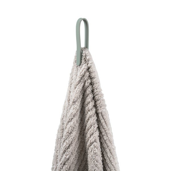 Gancio per asciugamani verde polveroso in silicone 2 pz Loop – Zone-image-1