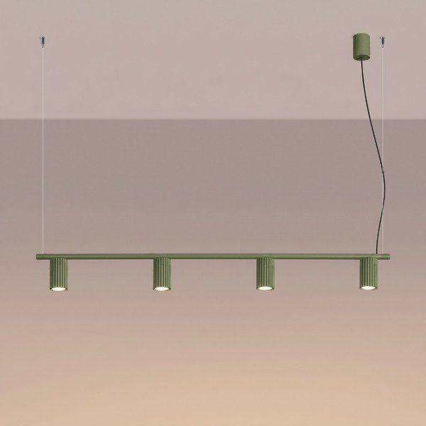 Lampadario verde in alluminio Gleam – Sollux-image-4