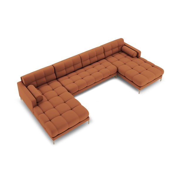 Divano angolare a forma di "U" color mattone Bali - Cosmopolitan Design-image-3