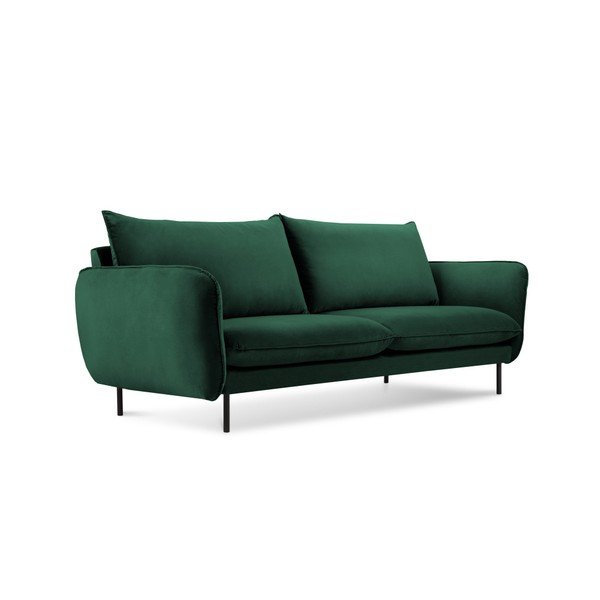 Divano in velluto verde, 160 cm Vienna - Cosmopolitan Design