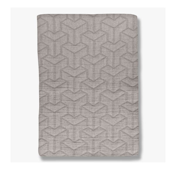 Copriletto grigio in cotone riciclato per letto matrimoniale 220x250 cm Trio - Mette Ditmer Denmark