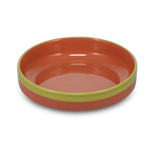 Piatto fondo verde/arancione in gres ø 21 cm Duo – ONA
