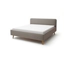 Letto matrimoniale imbottito grigio tortora rete non inclusa 160x200 cm Mattis – Meise Möbel