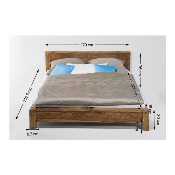 Letto in legno esotico, 160 x 200 cm Authentico Bett - Kare Design-image-3