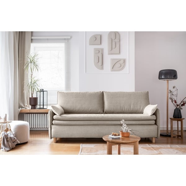 Divano letto beige 207 cm Simon - Miuform-image-1