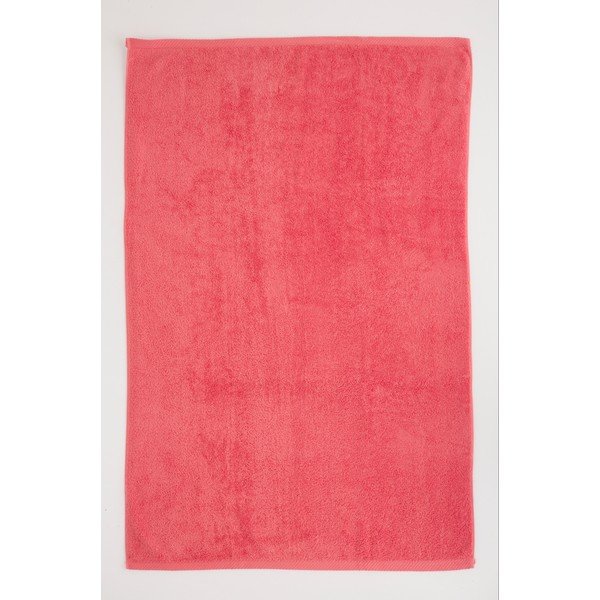 Telo da bagno in cotone rosso e rosa, 70 x 140 cm Lisa Coral - El Delfin-image-1