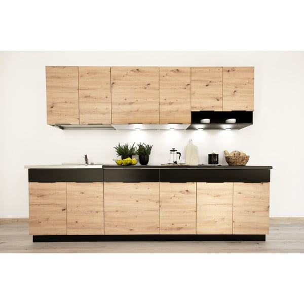 Cucina dritta senza piano di lavoro (senza montaggio) 260 cm Kian - STOLKAR-image-1