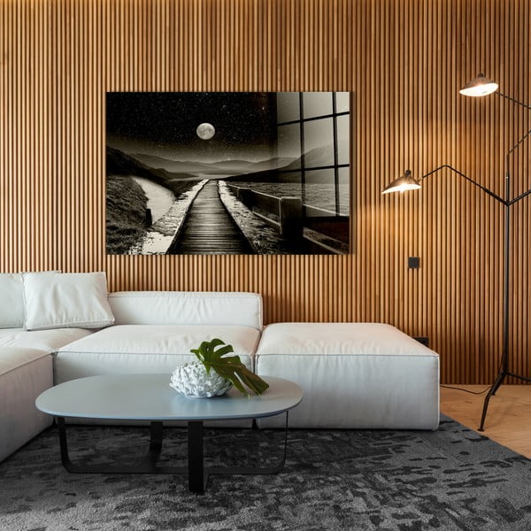 Pittura su vetro 120x80 cm Moon path - Styler-image-2