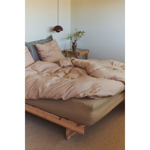 Letto singolo in legno di pino con griglia 120x200 cm in colore naturale Kanso - Karup Design-image-4