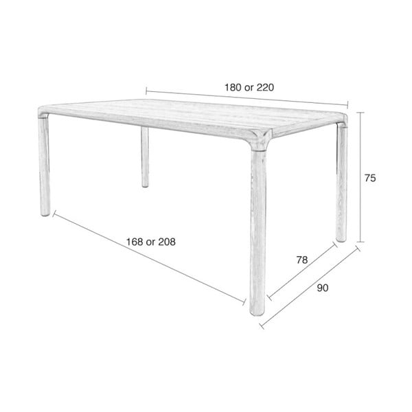 Tavolo da pranzo 90x220 cm Storm – Zuiver-image-2