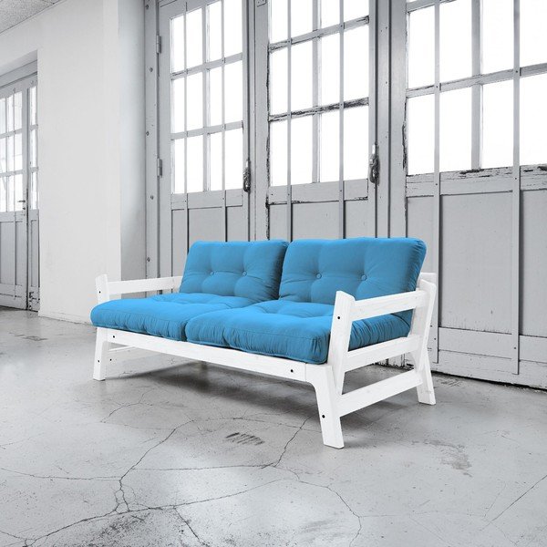Rozkládací pohovka Karup Step White/Horizon Blue