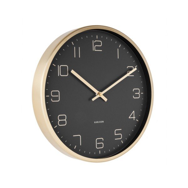 Orologio da parete nero Elegance Gold Elegance - Karlsson-image-1