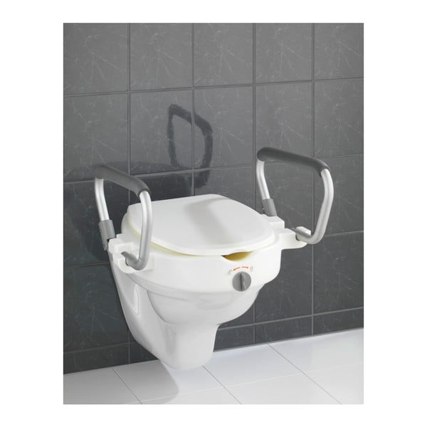 Sedile per WC rialzato con braccioli per anziani , 47,5 x 55 cm Secura - Wenko-image-3