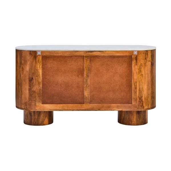 Credenza di colore naturale in mango massiccio 140x75x45 cm Torcino – Premier Housewares-image-4
