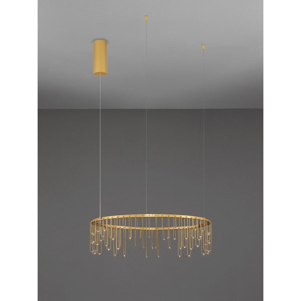 Lampadario LED dorato in alluminio con intensità regolabile ø 65 cm Stellar – Nova Luce-image-3