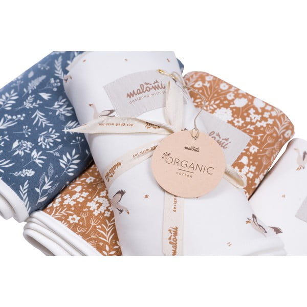Coperta per neonato in cotone organico blu scuro 110x140 cm Organic - Malomi Kids-image-2