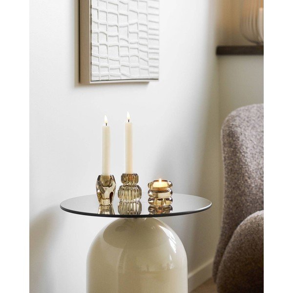 Tavolino rotondo con piano in vetro ø 40 cm Ravello – House Nordic-image-3