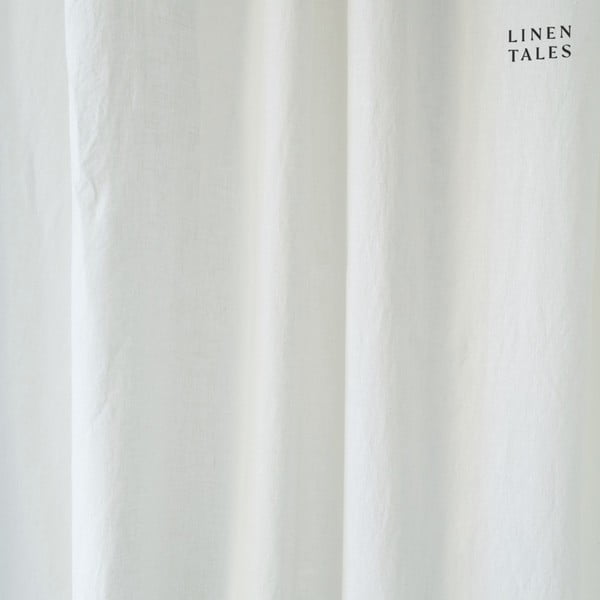 Tenda di lino bianca con passanti Night Time, 250 x 140 cm White - Linen Tales-image-2