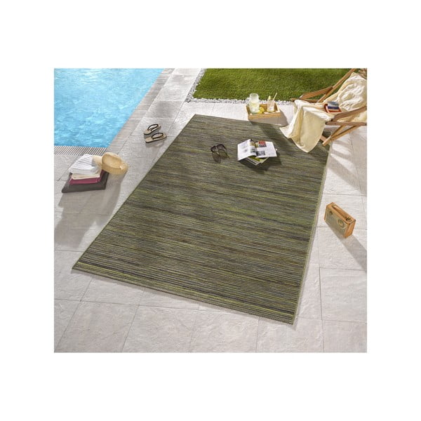 Koberec vhodný i na ven Lotus 160x230 cm, zelený melír-image-3