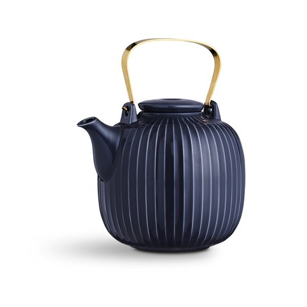 Teiera in porcellana blu scuro Hammershoi, 1,2 l Hammershøi - Kähler Design