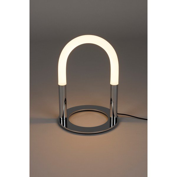 Lampada da tavolo LED argentata in metallo con intensità regolabile (altezza totale 36 cm) Arch – Zuiver-image-3