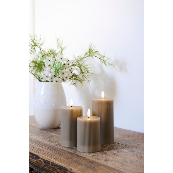 Candele LED in set da 3 pezzi su USB (altezza 15 cm) Smilla - Sirius-image-1