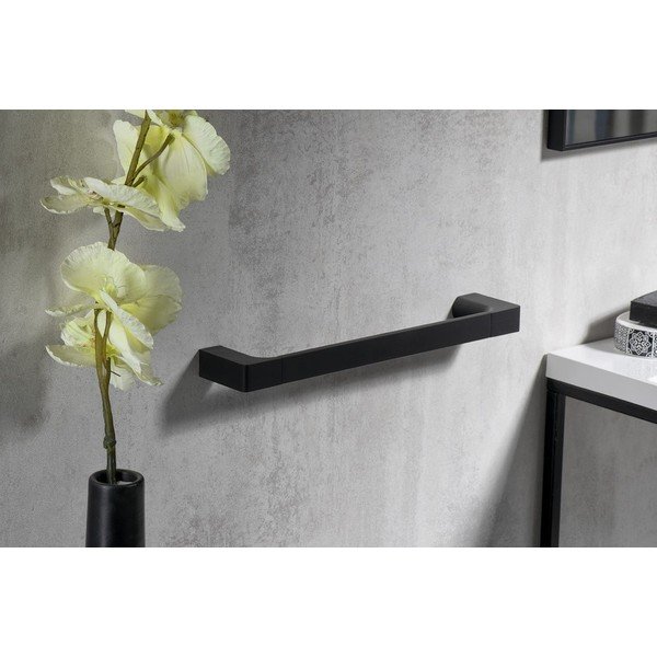 Porta asciugamani in ottone nero, larghezza 45 cm Pirenei - Sapho-image-1
