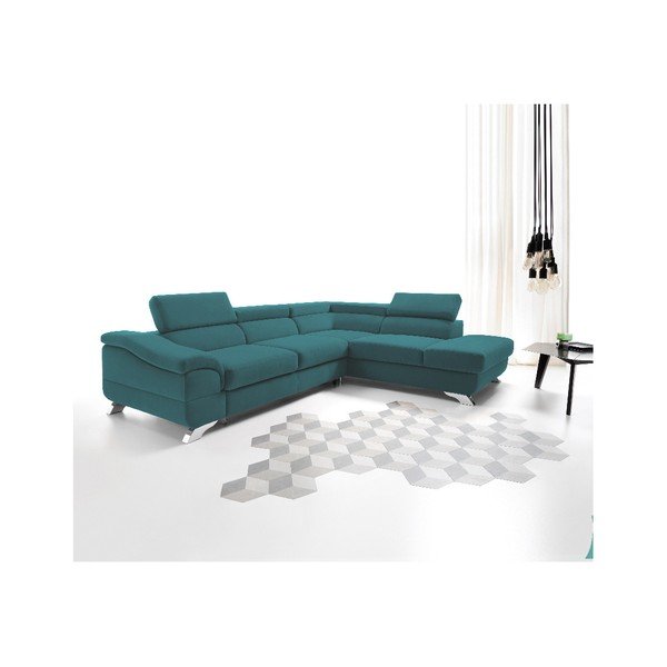 Divano letto angolare Gamma turchese, angolo destro - Windsor & Co Sofas-image-4