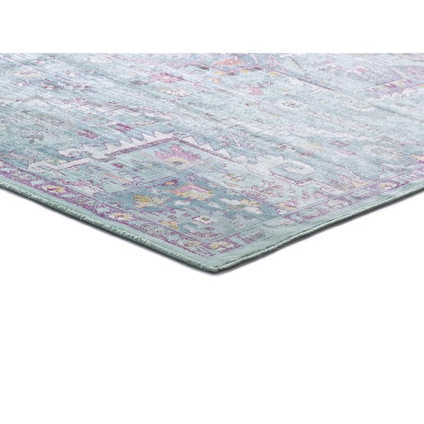 Tappeto in viscosa turchese 170x120 cm Lara - Universal-image-2