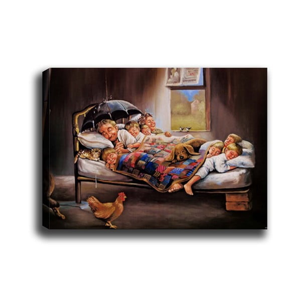 Pittura , 70 x 50 cm Happy Family - Tablo Center