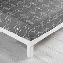 Lenzuolo con angoli grigio scuro in cotone 140x190 cm Aristide – douceur d'intérieur