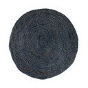 Tappeto rotondo grigio scuro in iuta tessuto a mano ø 150 cm Bombay – House Nordic