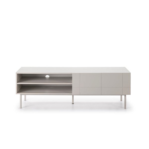 Tavolo TV grigio e bianco Linea - Teulat