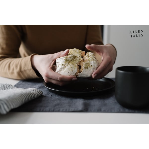 Tovaglietta di lino grigio scuro, 35 x 45 cm Dark Grey - Linen Tales-image-3